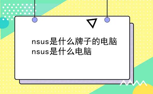 nsus是什么牌子的电脑 nsus是什么电脑？插图