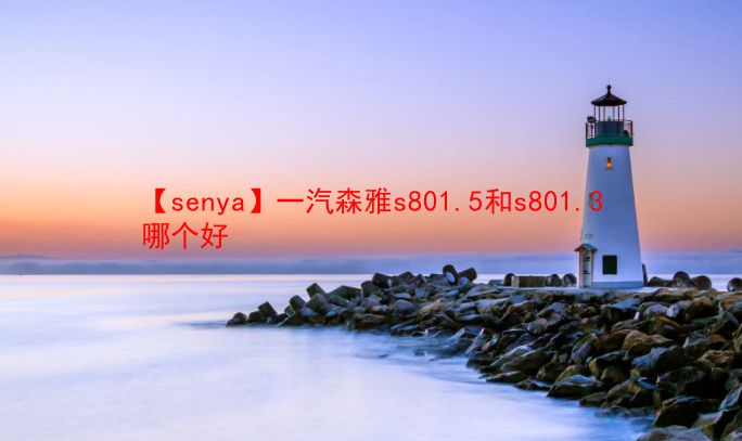 【senya】一汽森雅s801.5和s801.3哪个好  第1张