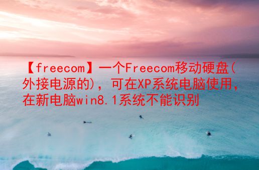 【freecom】一个Freecom移动硬盘(外接电源的)，可在XP系统电脑使用，在新电脑win8.1系统不能识别  第1张